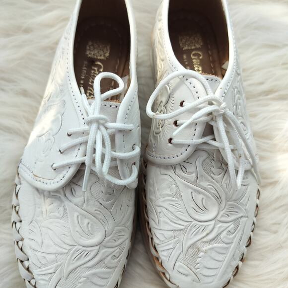 5158) Guaraxez White Tijuana Loafers Women Sizes Mex 23/ US 6 - Picture 6 of 11